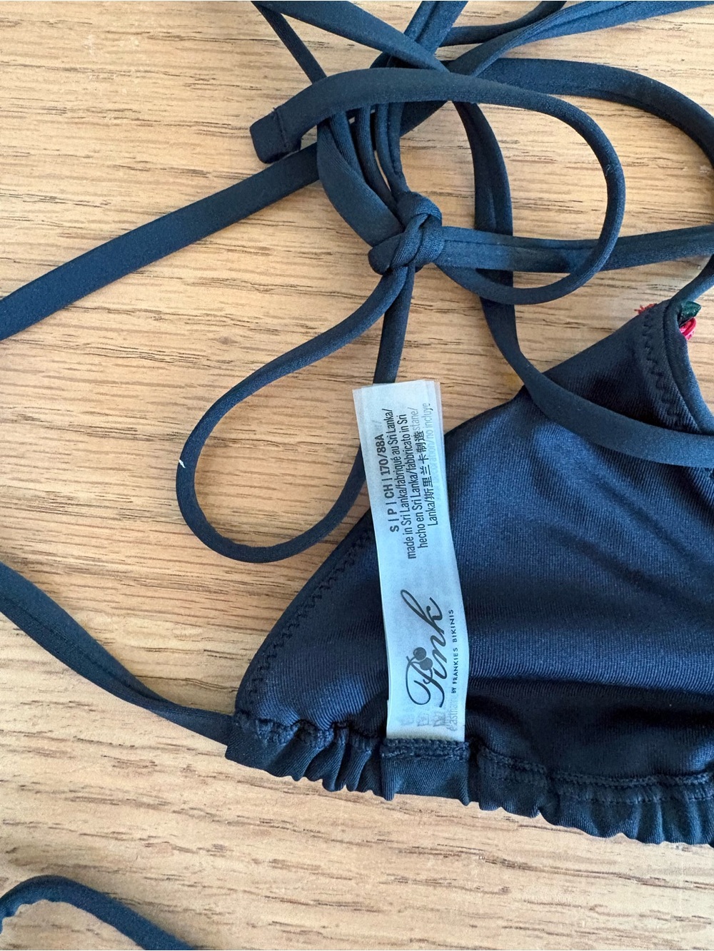Black Tie-Side Triangle Bikini Set - Women Swim - Picture 4 of 4